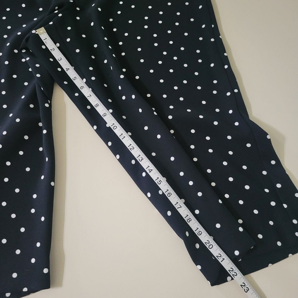 Talbots Navy Dotty Print Capris Pant View 6